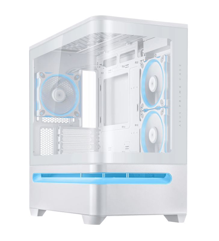 Boîtier Gamer ASUS PRIME AP202 TG / Micro-ATX / ARGB / Blanc
