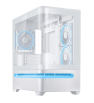 Boîtier Gamer ASUS PRIME AP202 TG / Micro-ATX / ARGB / Blanc