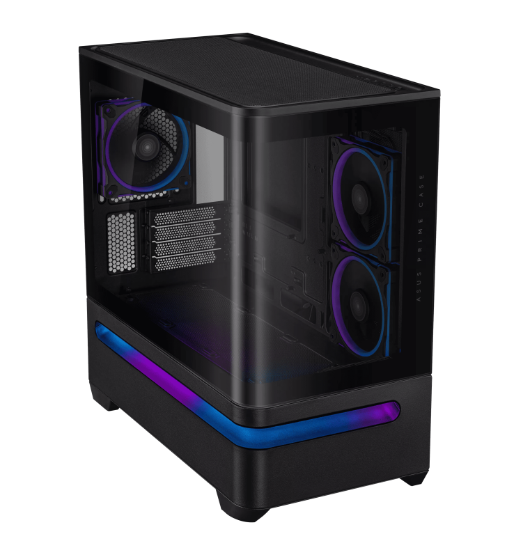 Boîtier Gamer ASUS PRIME AP202 TG / Micro-ATX / ARGB / Noir