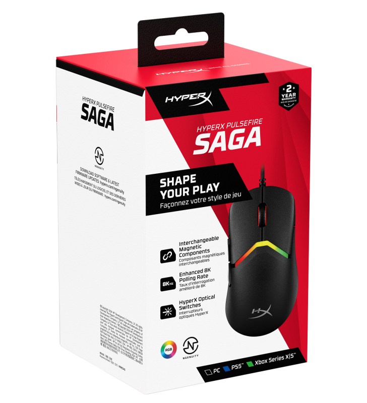 Souris Gaming HyperX Pulsefire Saga / Noir