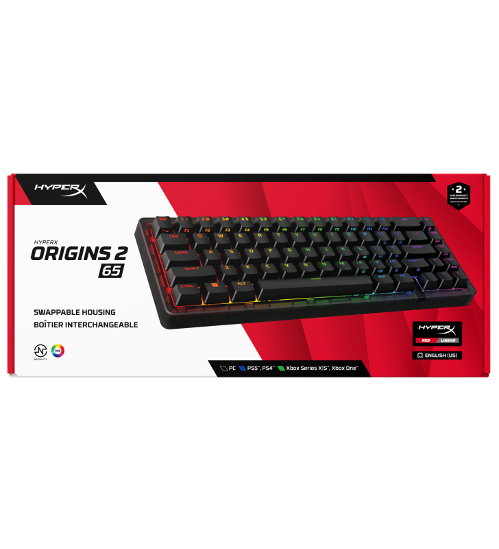 Clavier mécanique HyperX Origins 2 65 RGB / Black