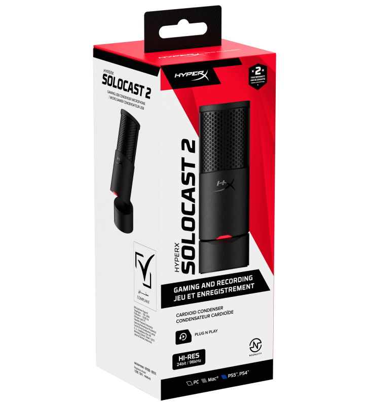 Microphone HyperX Solocast 2 / Noir