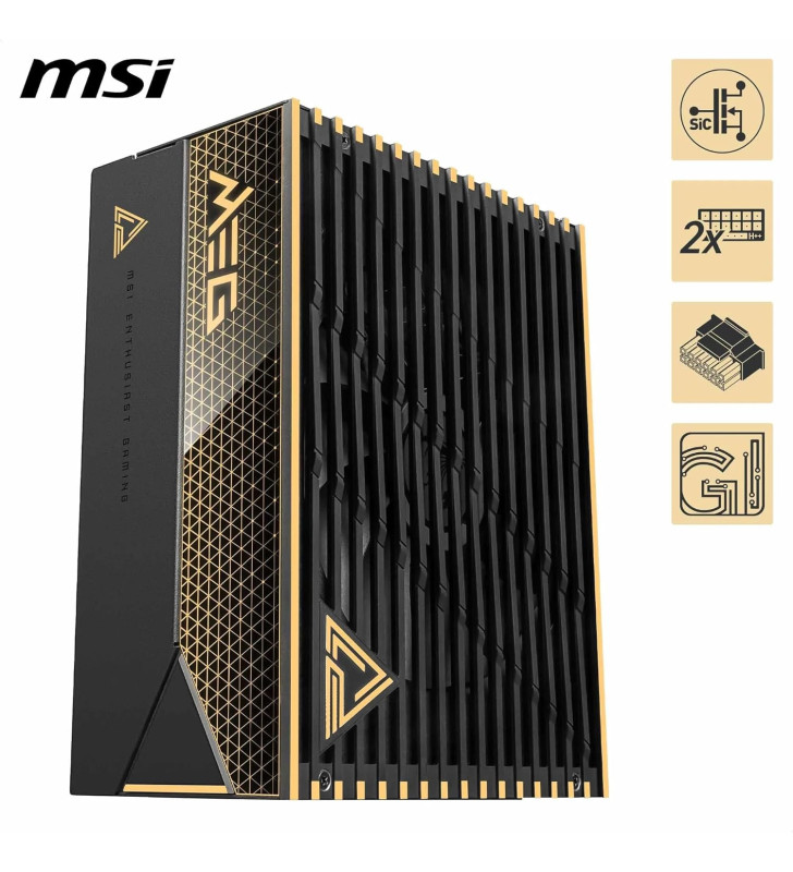 Boite Alimentation MSI MEG Ai1600T PCIE5 100% modulaire / 1600W / 80PLUS Titanium