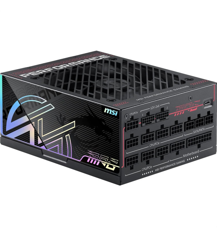 Boite d'alimentation MSI MEG Ai1300TS PCIE5 100% Modulaire / 1300W / 80 Plus Titanium