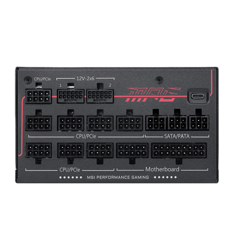 Boite d'alimentation MSI MEG Ai1300TS PCIE5 100% Modulaire / 1300W / 80 Plus Titanium