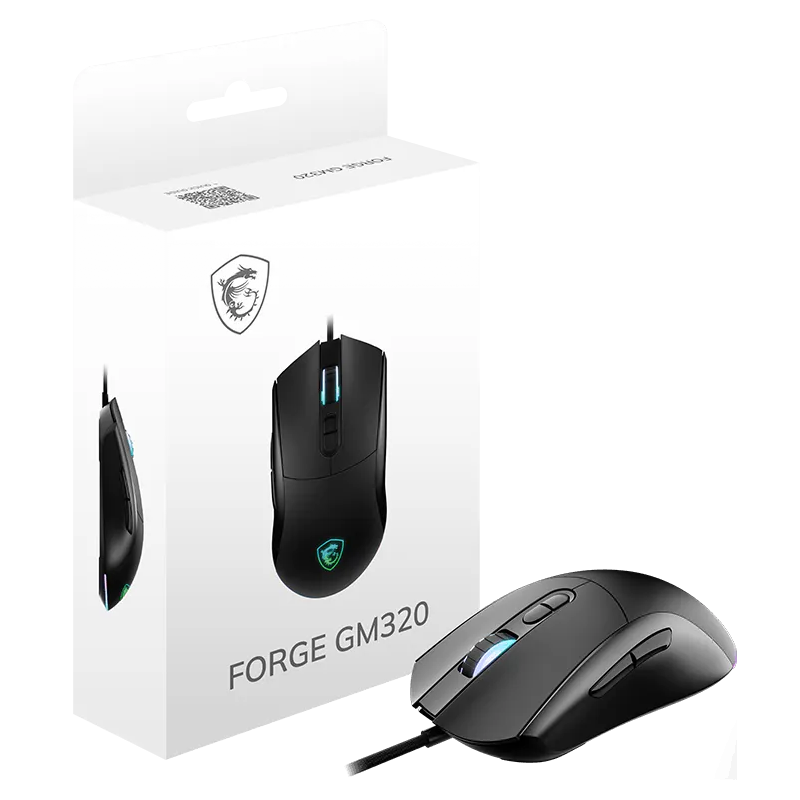 Souris gaming MSI FORGE GM320 / RGB / 7 boutons / 12800 DPI / Noir