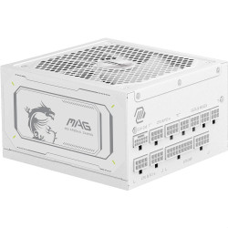 Boîte d'alimentation MSI MAG A1000GL PCIE5 / 1000 Watts / Modulaire / 80 PLUS Gold / White