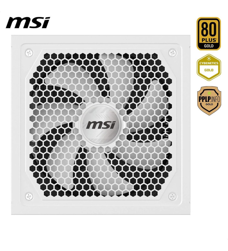 Boîte d'alimentation MSI MAG A1000GL PCIE5 / 1000 Watts / Modulaire / 80 PLUS Gold / White