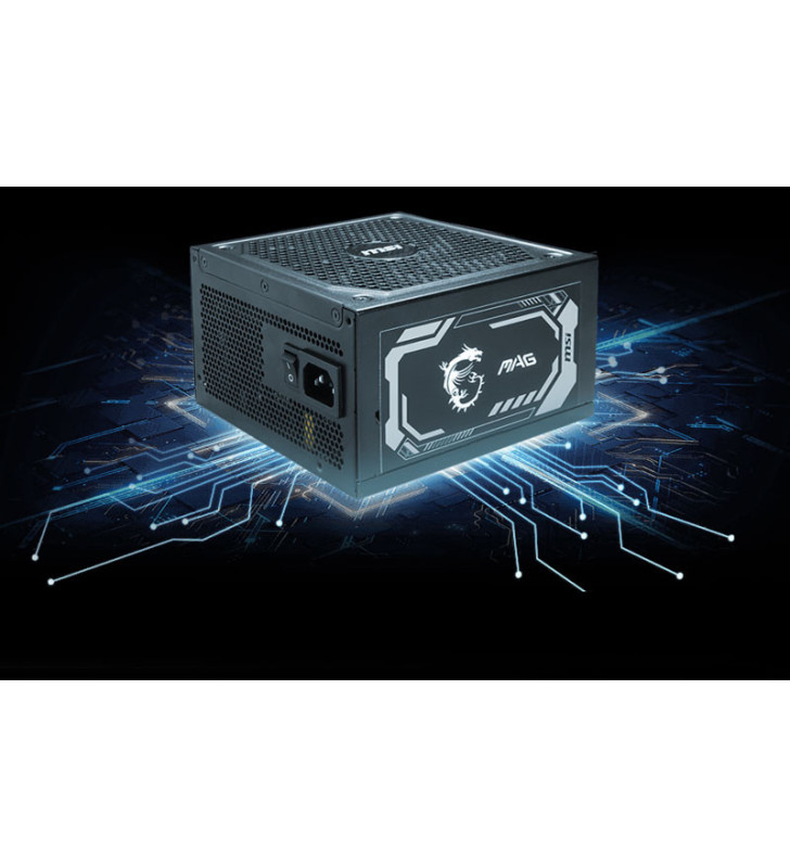 Boîte d'alimentation MSI MAG A1000GL PCIE5 / 1000 Watts / Modulaire / 80 PLUS Gold / White