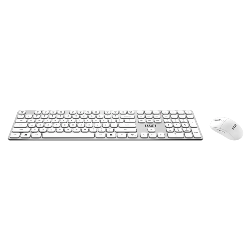 Ensemble clavier et souris sans fil MSI FORGE K210 / Azerty / Rechargeable / Blanc