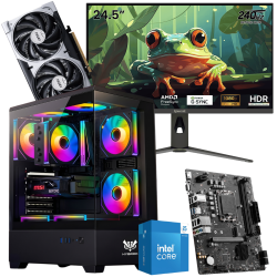 Setup Gamer Special Pc de Bureau Gaming / i5-14400F / RTX 5060 8G / 16 Go Avec Écran Gaming Redragon 24.5" Full HD IPS / 240 Hz / Noir