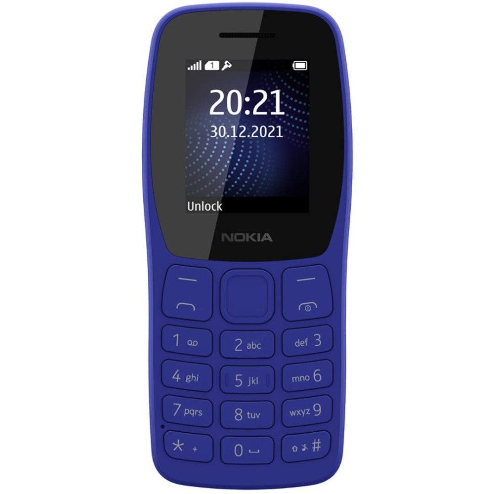 Téléphone Portable Nokia 105 / Double SIM / Bleu