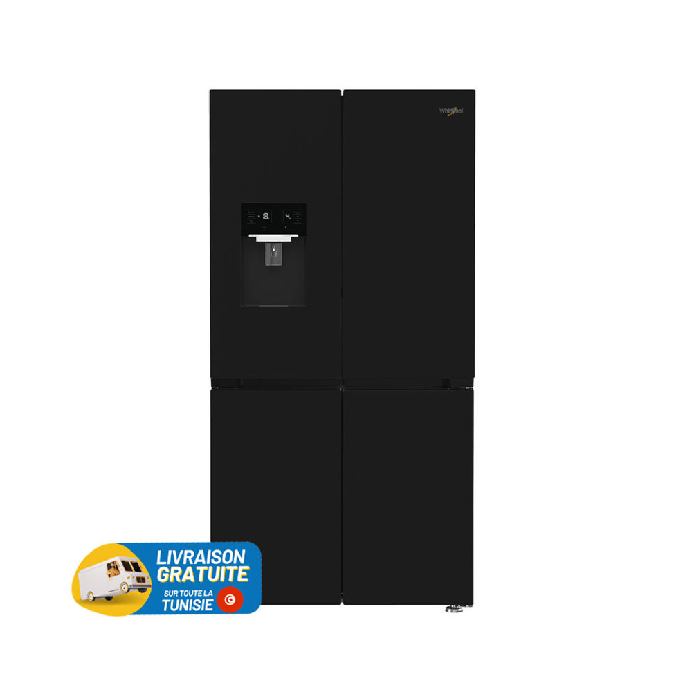 REFRIGERATEUR WHIRLPOOL NO FROST 6é sens 4 portes 534 Litres / Noir