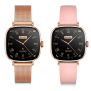 Montre Connectée KSIX Iria AMOLED 1,7" / Bracelets en métal et silicone / Gold