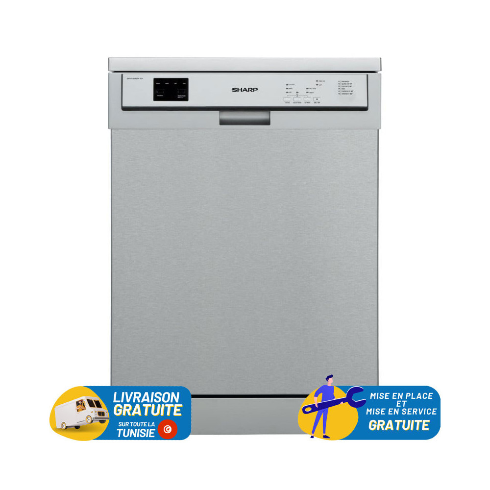 Lave Vaisselle Sharp 15 Couverts / QW-V615-SS3 / Inox