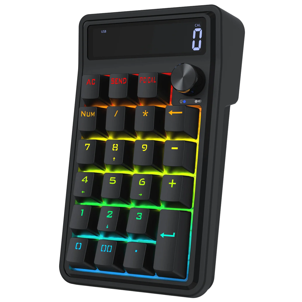 Pavé Numérique Sans fil Redragon K733 / RGB / Noir