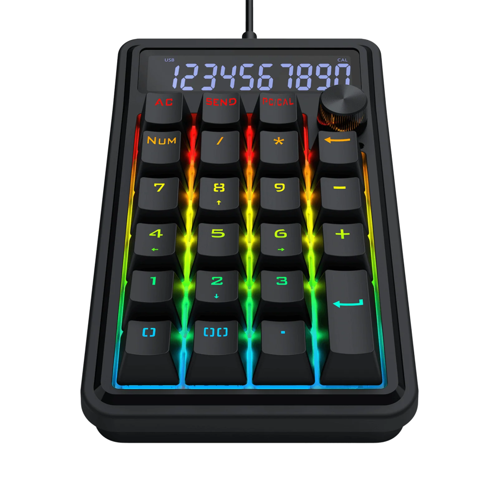 Pavé Numérique Sans fil Redragon K733 / RGB / Noir