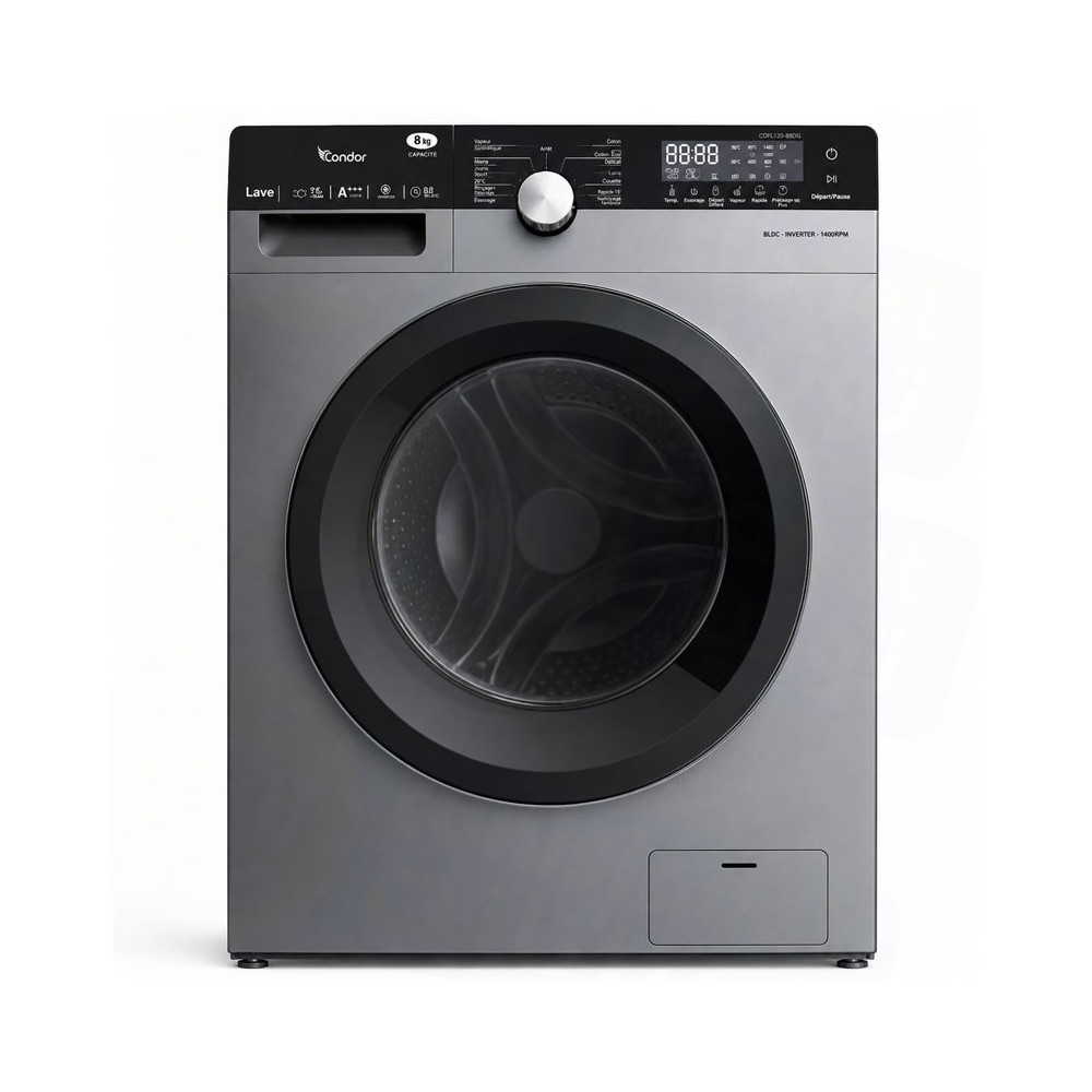 LAVE LINGE CONDOR INVERTER 10.5KG / 1400tr/min / TITANUIM