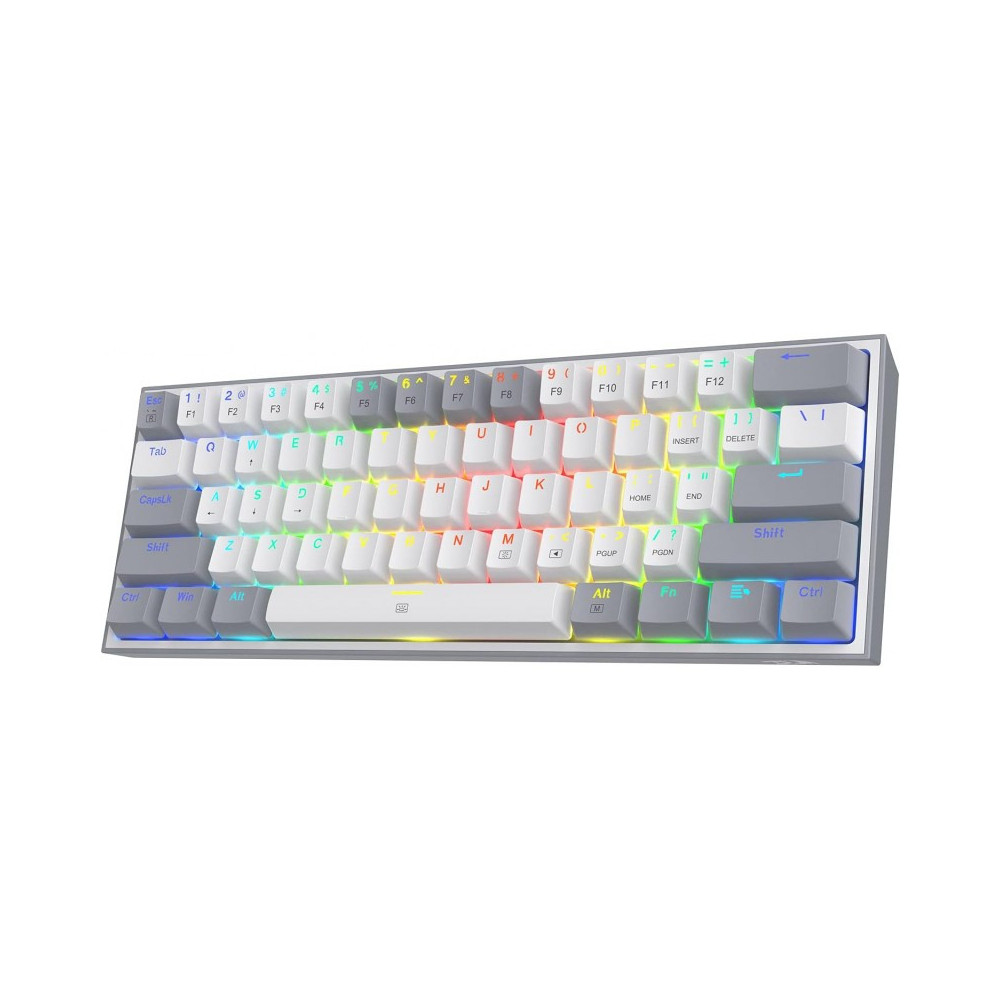 Clavier Mécanique Gamer Redragon FIZZ K617 RGB WHITE/GREY / Red Switch