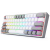 Clavier Mécanique Gamer Redragon FIZZ K617 RGB WHITE/GREY / Red Switch