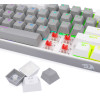 Clavier Mécanique Gamer Redragon FIZZ K617 RGB GREY/WHITE / Red Switch