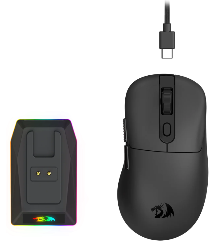 Souris Sans Fil Gamer Redragon EBONY M998 STD / avec station de charge magnétique / BLACK