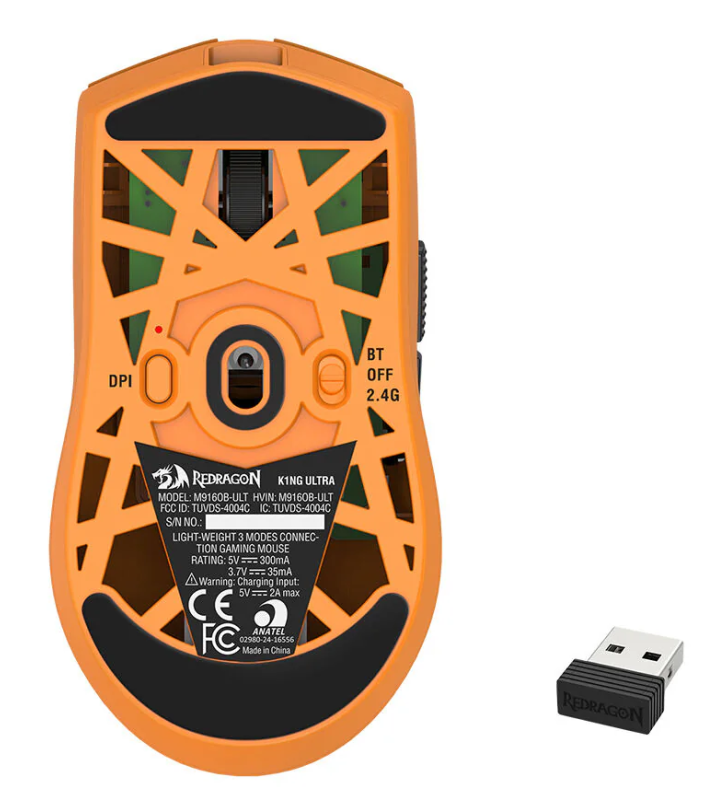 Souris Gaming Redragon K1NG M916 ULT / 8 kHz / Orange