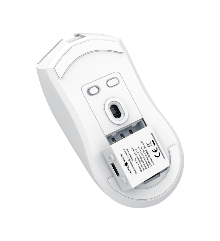 Souris Sans fil Gamer White Shark WGM-5022 LUCAN / 12.000 DPI / WHITE