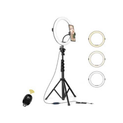 Selfie Ring Light 360° + tripode / Noir