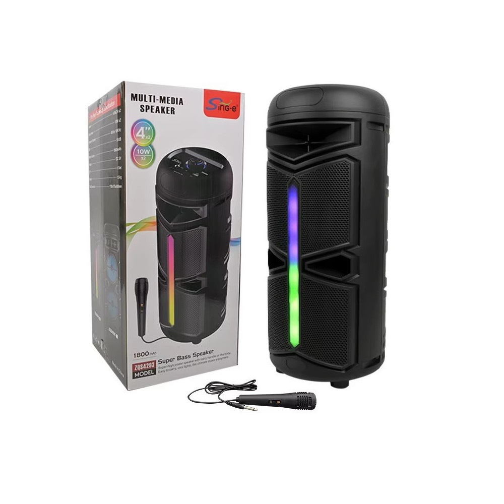 Haut Parleur Bluetooth ZQS 4293 Avec Microphone Karaoké / 20 Watts / Noir