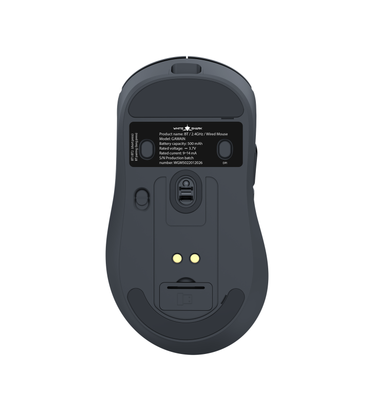 Souris Sans fil Gamer White Shark WGM-5023 GAWAIN / 12.000 DPI / BLACK
