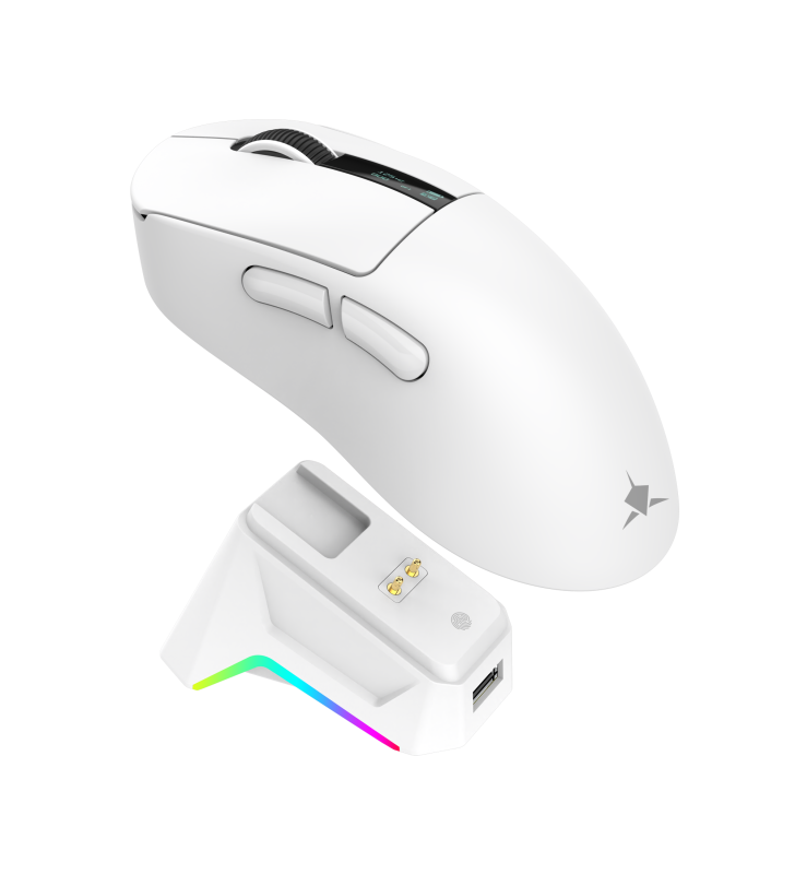 Souris Sans fil Gamer White Shark WGM-5023 GAWAIN / 12.000 DPI / WHITE