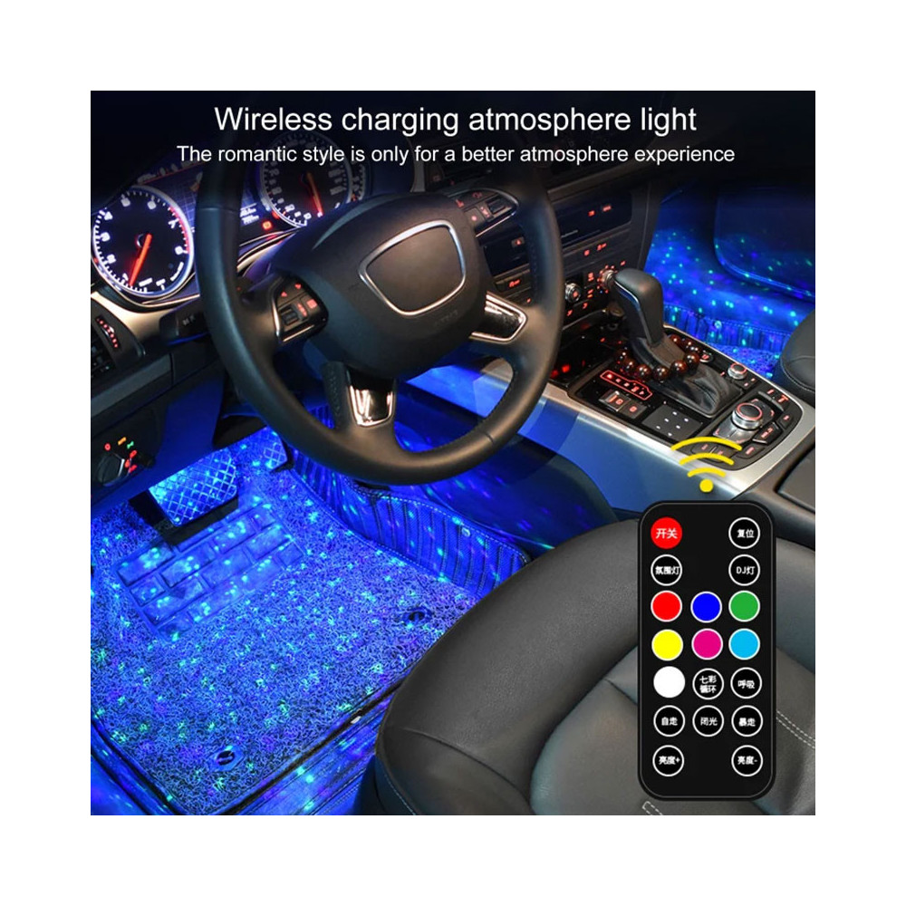 Lumière D’Ambiance LED Voiture D88-S Avec Télécommande