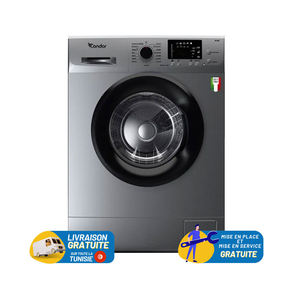 MACHINE A LAVER CONDOR 6KG / 1000trs/min / SILVER