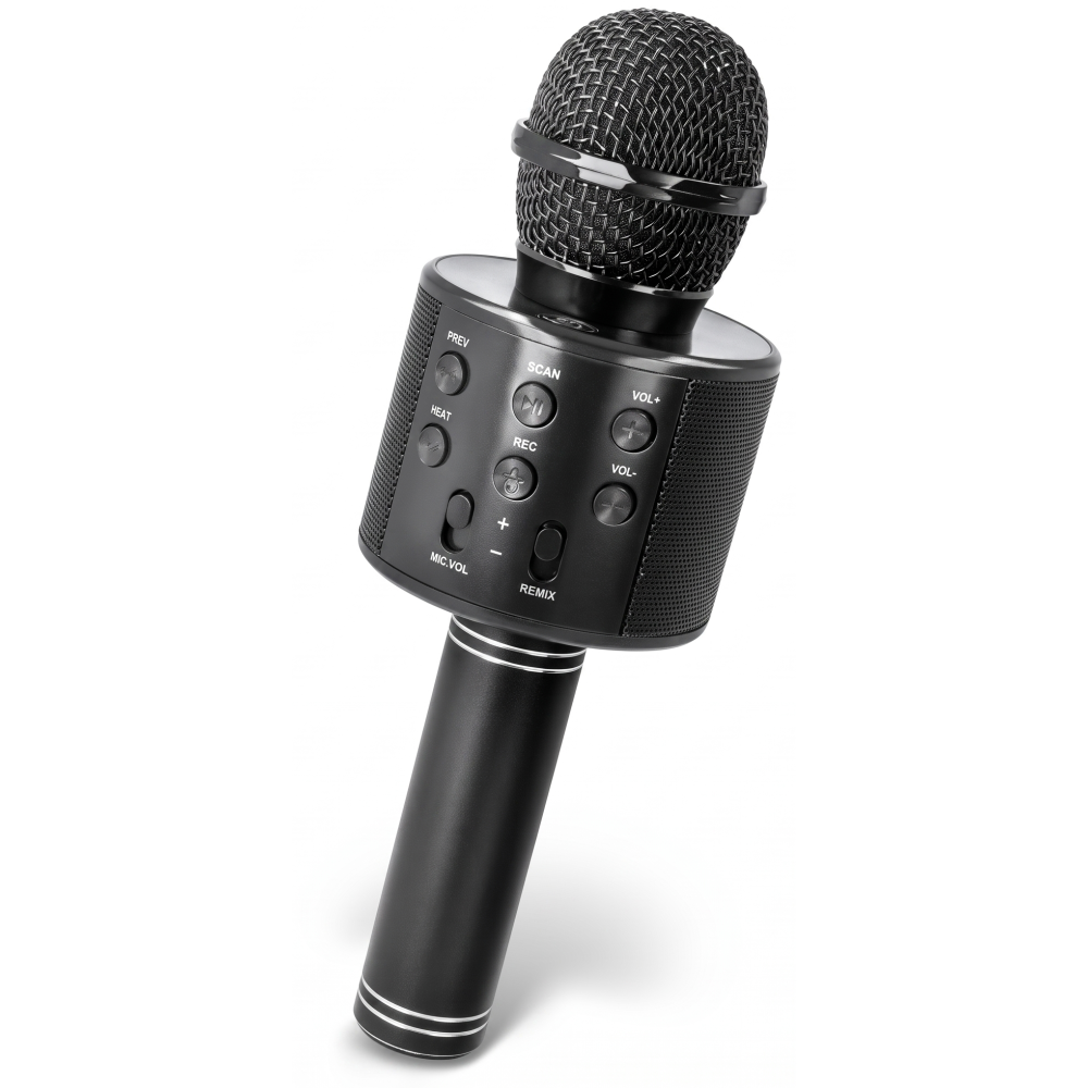 Microphone KARAOKE Bluetooth avec haut-parleur / Noir