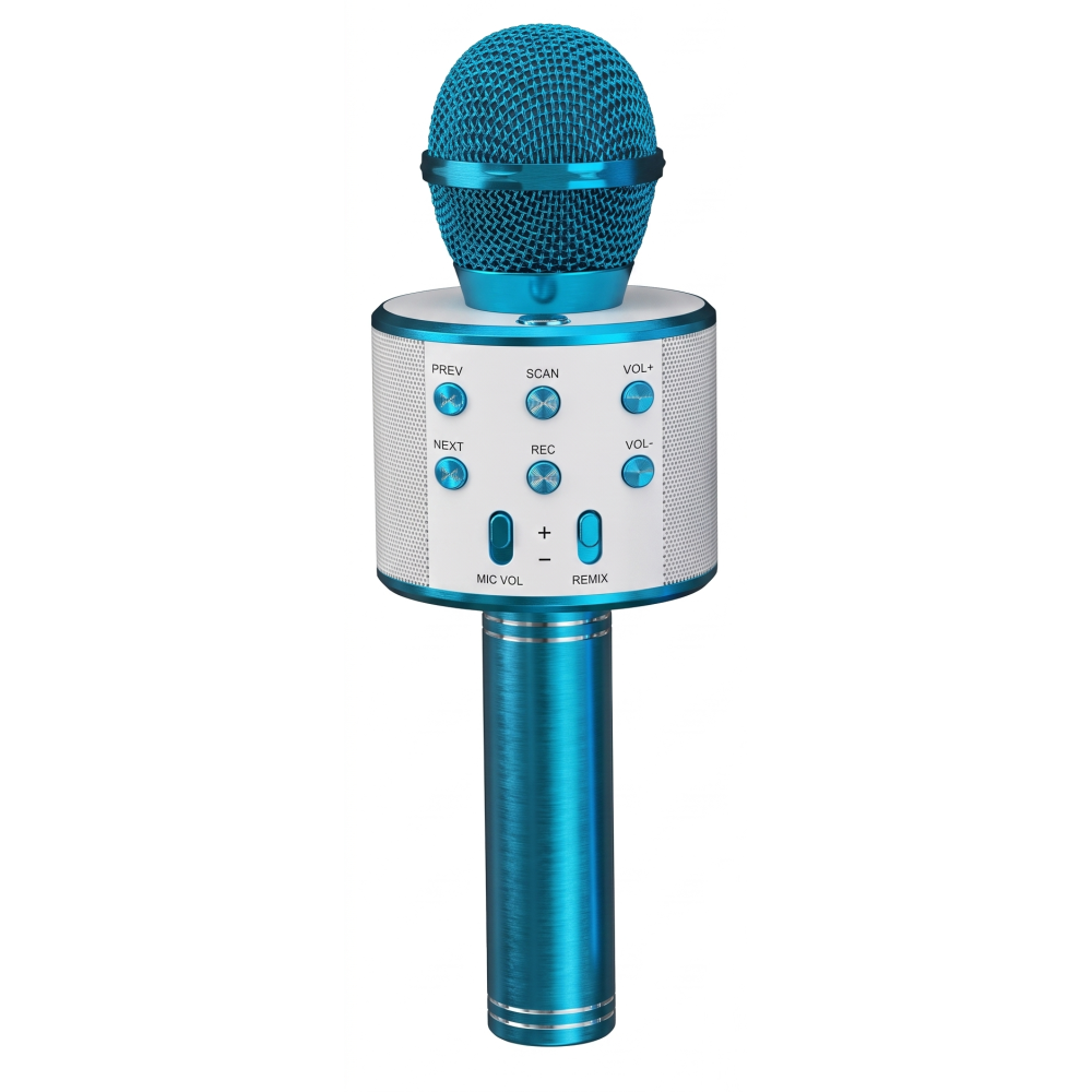Microphone KARAOKE Bluetooth avec haut-parleur / Bleu
