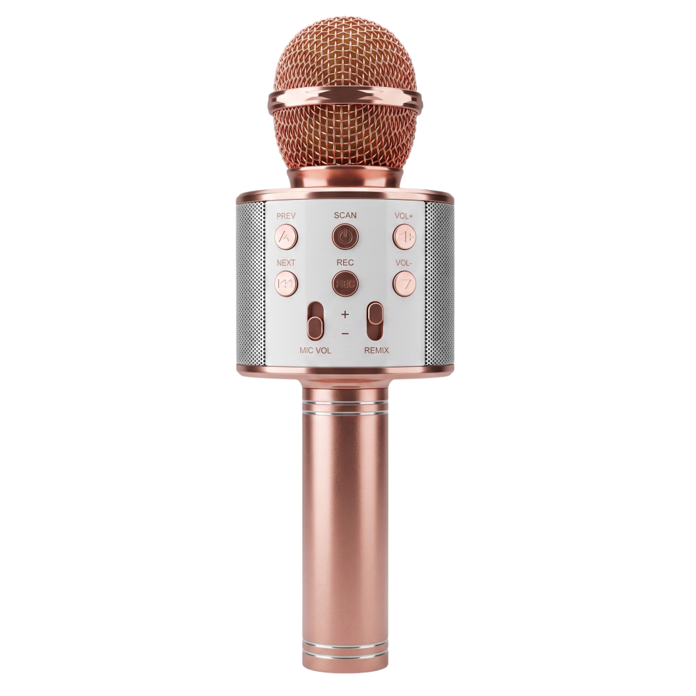 Microphone KARAOKE Bluetooth avec haut-parleur / Rose Gold