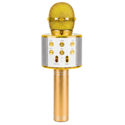 Microphone KARAOKE Bluetooth avec haut-parleur / Gold