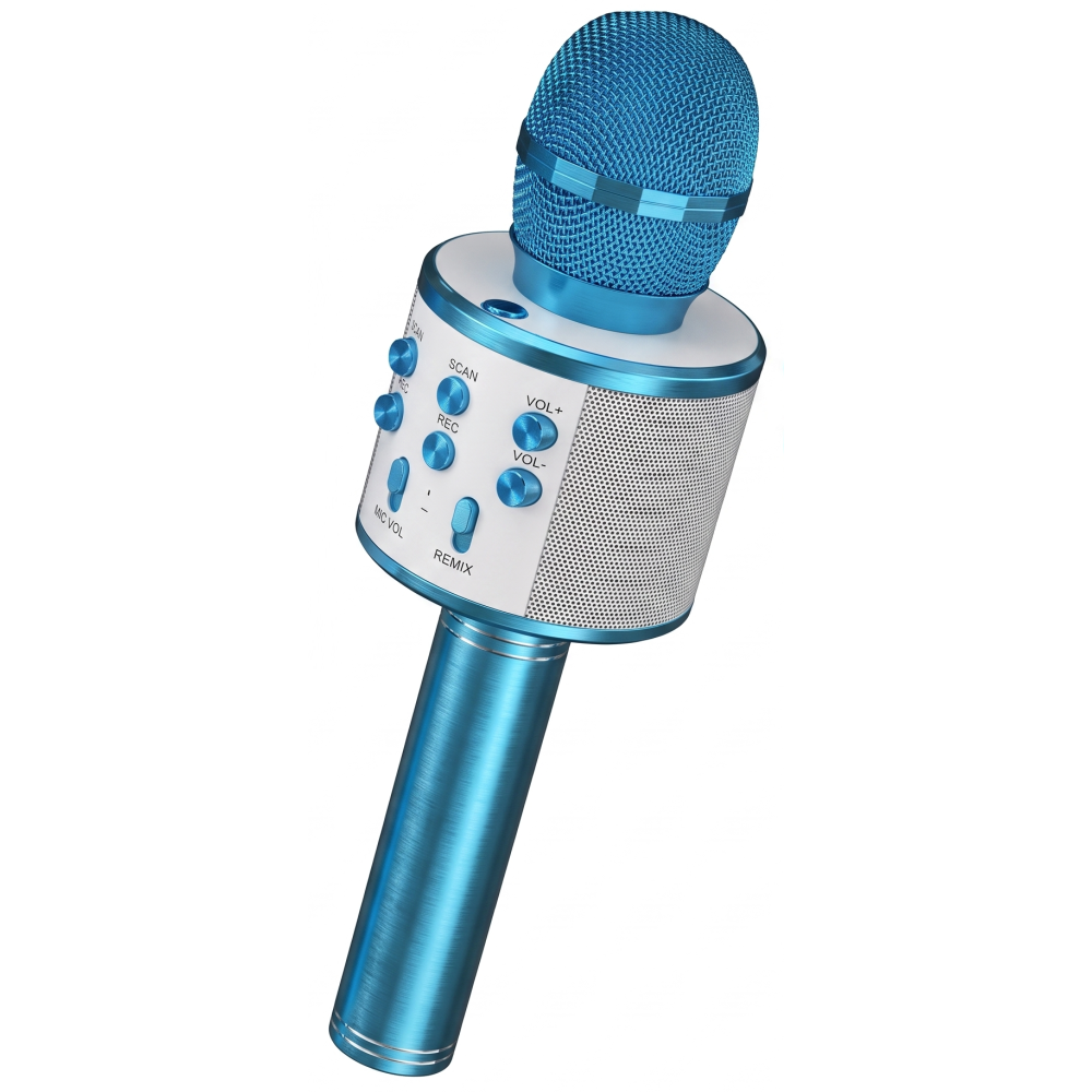 Microphone KARAOKE Bluetooth avec haut-parleur / Bleu