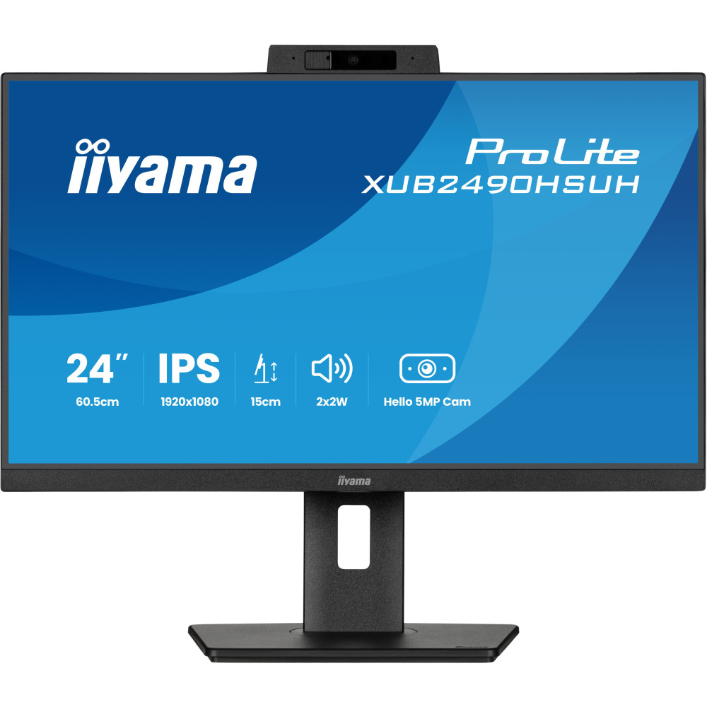ÉCRAN IIYAMA  23.8" 100Hz IPS HDMI/DP/USB WEBCAM PIVOTANT / 2x HAUT PARLEUR