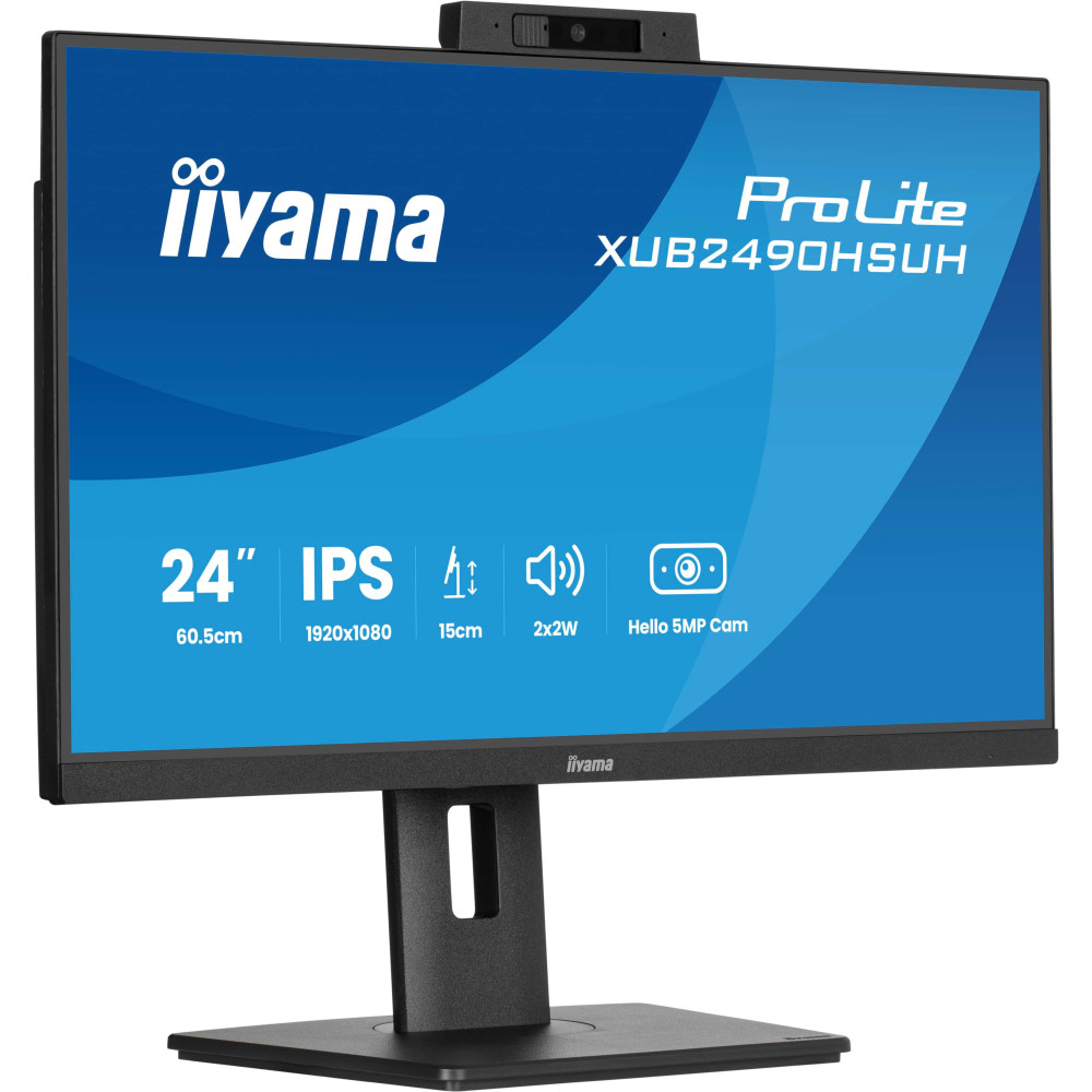 ÉCRAN IIYAMA  23.8" 100Hz IPS HDMI/DP/USB WEBCAM PIVOTANT / 2x HAUT PARLEUR