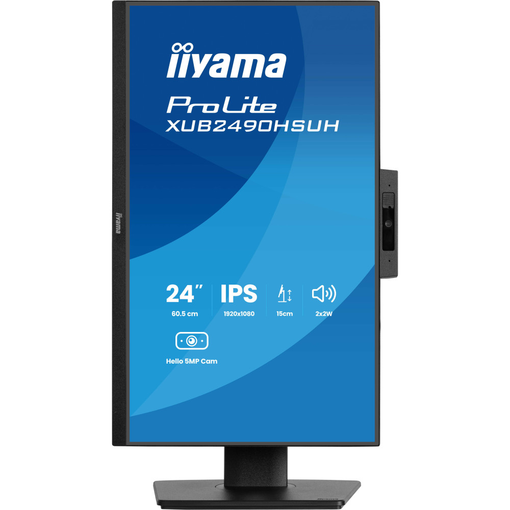 ÉCRAN IIYAMA  23.8" 100Hz IPS HDMI/DP/USB WEBCAM PIVOTANT / 2x HAUT PARLEUR