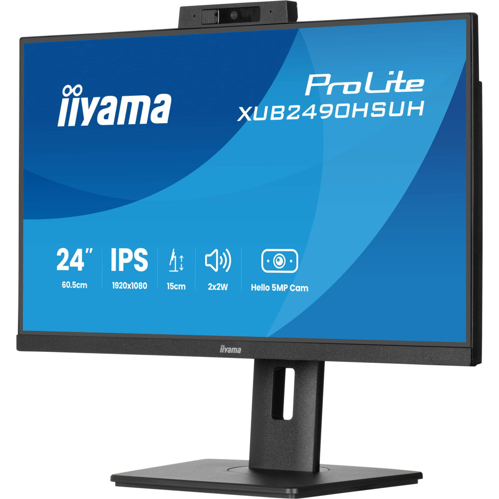 ÉCRAN IIYAMA  23.8" 100Hz IPS HDMI/DP/USB WEBCAM PIVOTANT / 2x HAUT PARLEUR