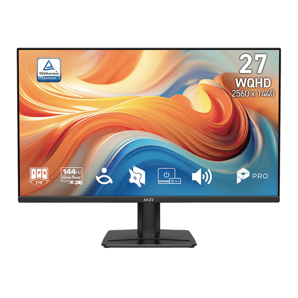 Écran MSI PRO MP275Q E14 27" WQHD 2K IPS 144Hz 1ms HDMI/DP + HAUT PARLEUR | NOIR