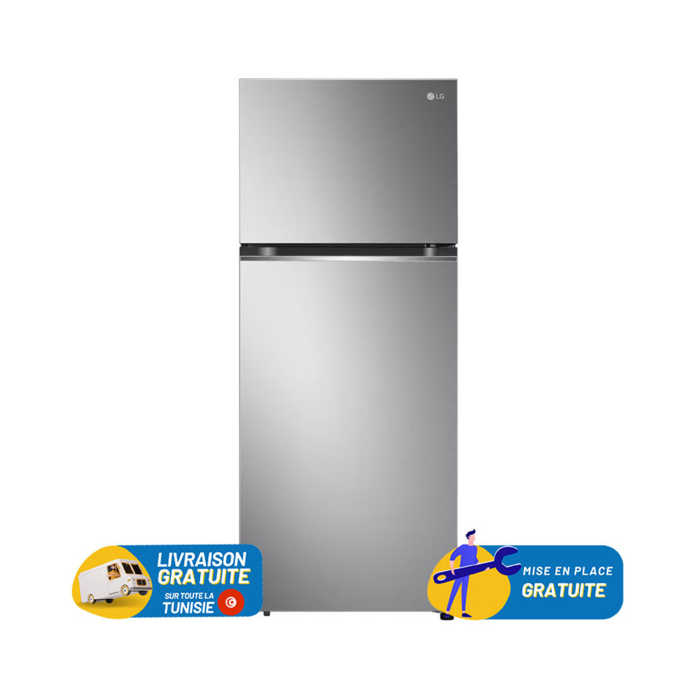Réfrigérateurs Inverter LG  / 410 Litres / No Frost / Platinum Silver