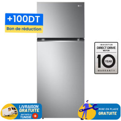 Réfrigérateurs Inverter LG  / 410 Litres / No Frost / Platinum Silver