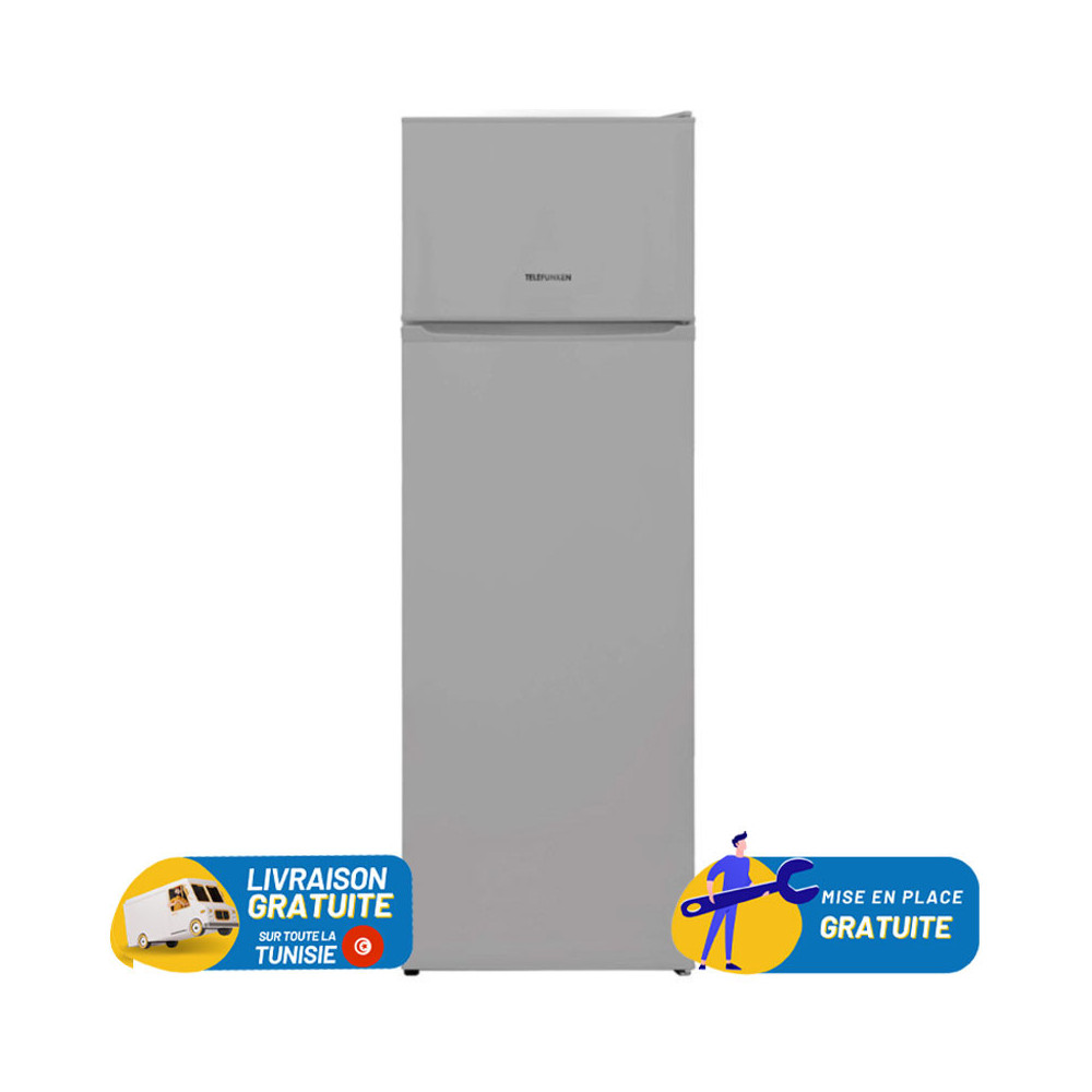 Réfrigérateur TELEFUNKEN LESS Frost Double Portes 237 LITRES / Silver