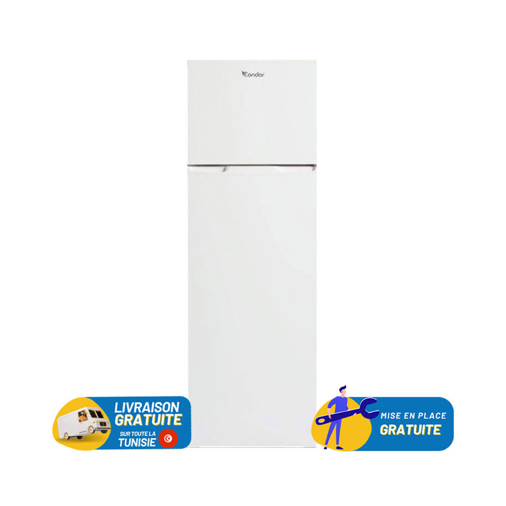 Réfrigérateur CONDOR De Frost Double Portes 263 Litres / Blanc
