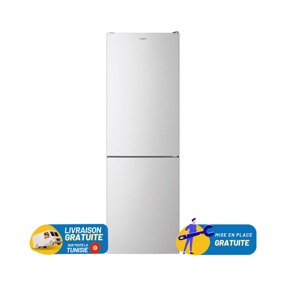 Réfrigérateur Candy No Frost Combiné 341 Litres / Silver