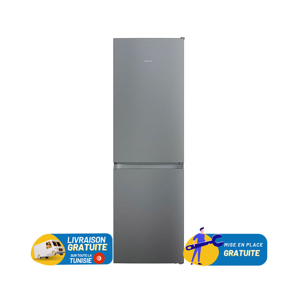 Réfrigérateur ARISTON No Frost Combiné 335 Litres / Inox